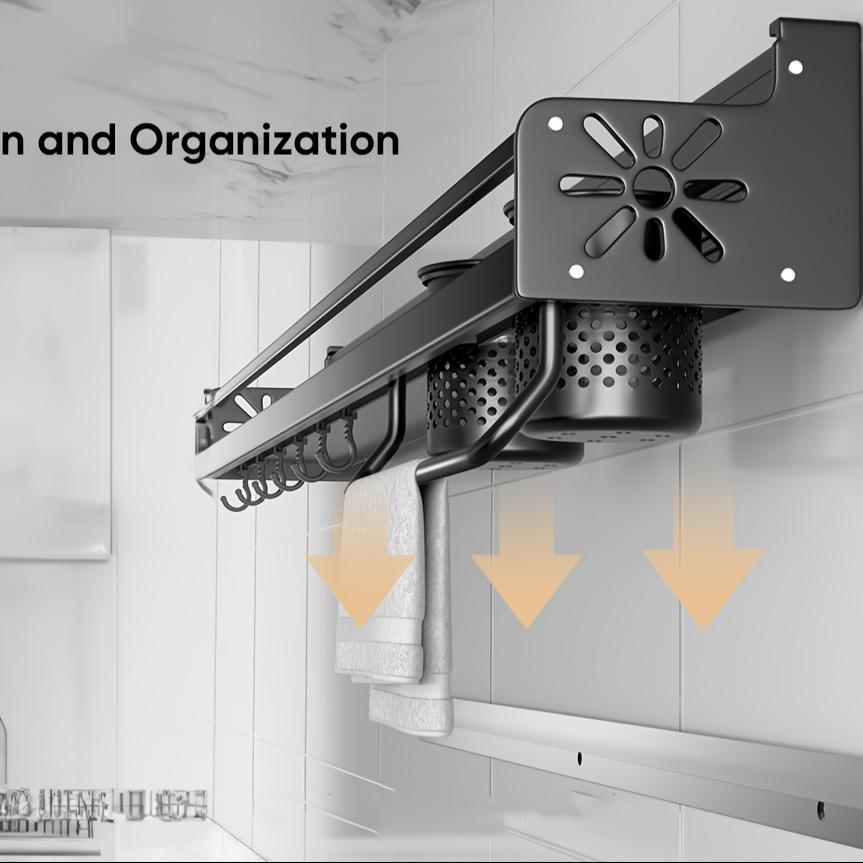 OrganizePro Wall-Mounted & Camping Kitchen Rack